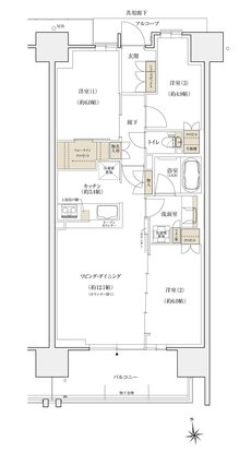 シエリアシティ大津におの浜 間取り BF type