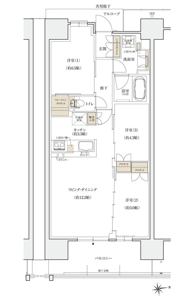 シエリアシティ大津におの浜 間取り CK type