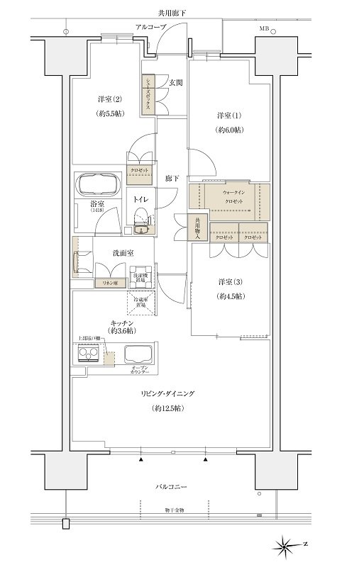 シエリアシティ大津におの浜 間取り CQ type