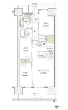 シエリアシティ大津におの浜 間取り CJ type