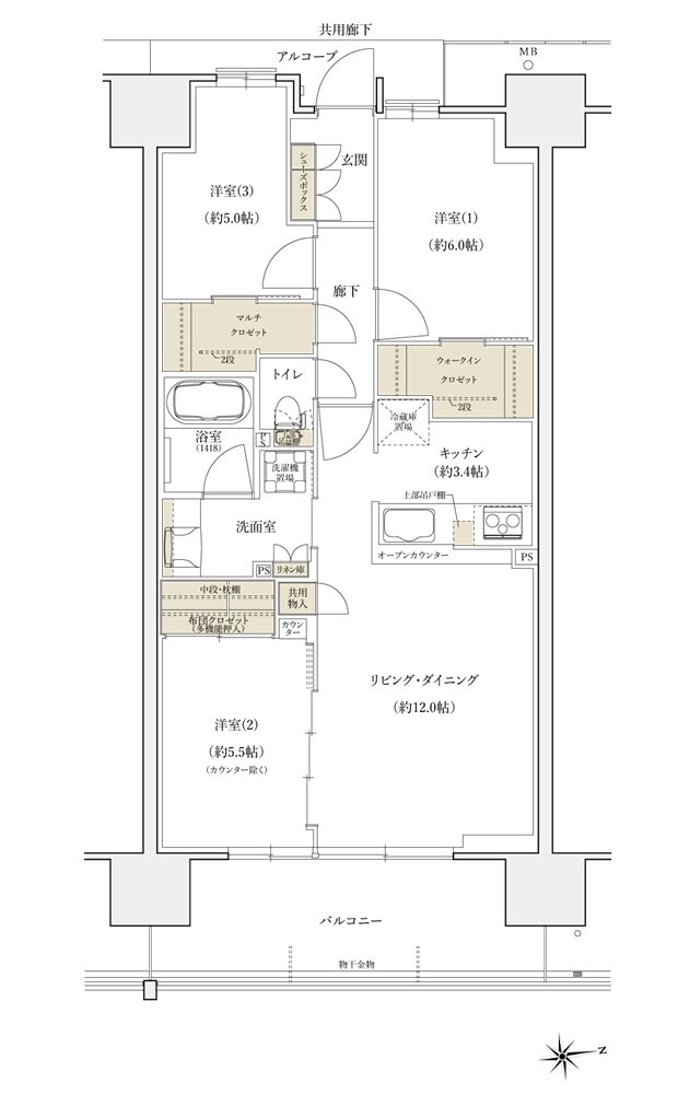 シエリアシティ大津におの浜 間取り CO type