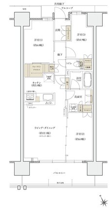 シエリアシティ大津におの浜 間取り BH type