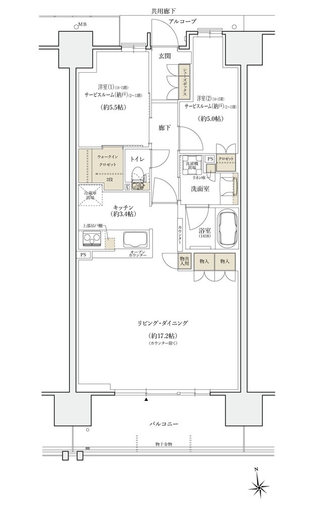 シエリアシティ大津におの浜 間取り BB type MENU1