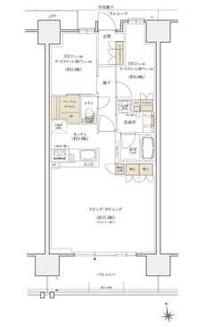 シエリアシティ大津におの浜 間取り BB type MENU1