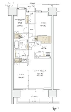 シエリアシティ大津におの浜 間取り CA type