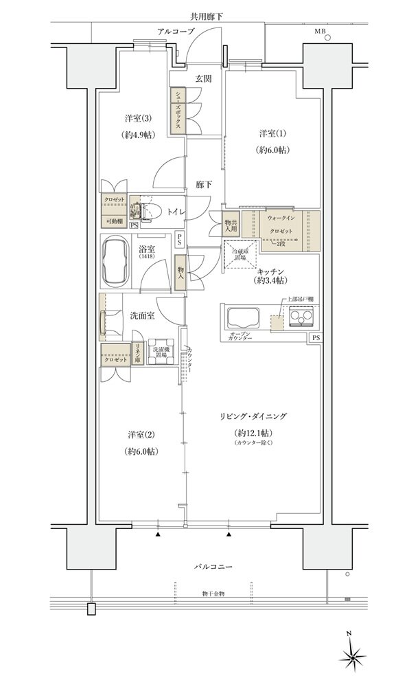 シエリアシティ大津におの浜 間取り CI type