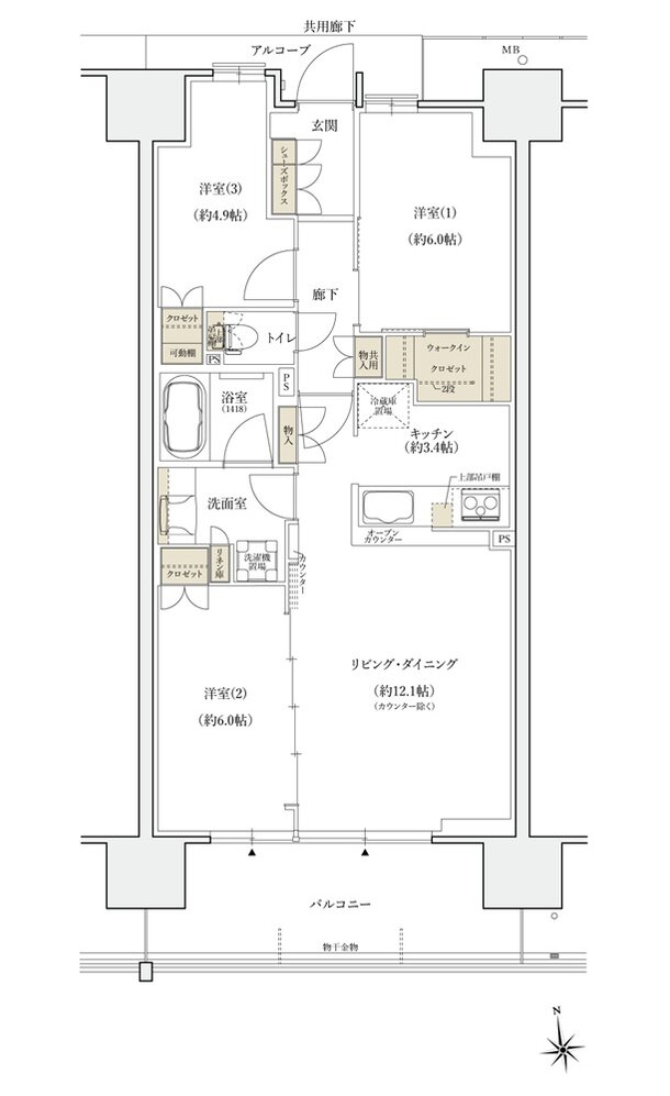 シエリアシティ大津におの浜 間取り CI type