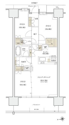 シエリアシティ大津におの浜 間取り AK type