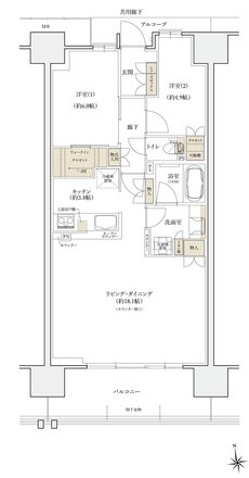 シエリアシティ大津におの浜 間取り BH type