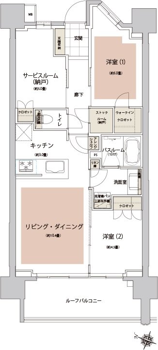 ライオンズ南千住グランプレイス 間取り B1 type