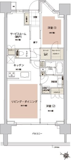 ライオンズ南千住グランプレイス 間取り B2 type