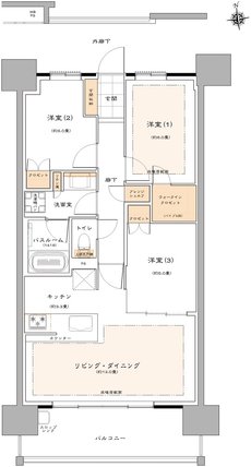 ライオンズ桑名八間通マスターフォート 間取り B type