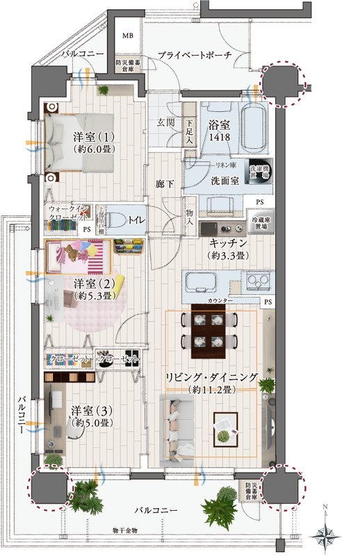 クレアホームズ郡山神明町 間取り A TYPE