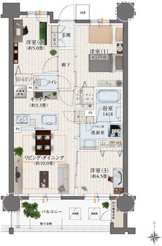 クレアホームズ郡山神明町 間取り B TYPE