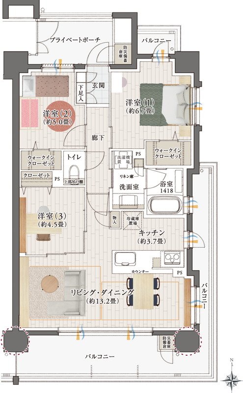 クレアホームズ郡山神明町 間取り D TYPE