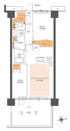ザ・レーベン金沢大手門 Galleria Gran 間取り Mtタイプ