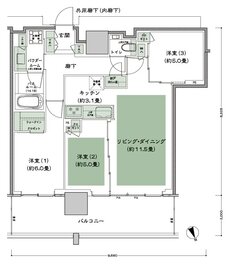 グランドシティタワー池袋 間取り NE-70C-標準 type