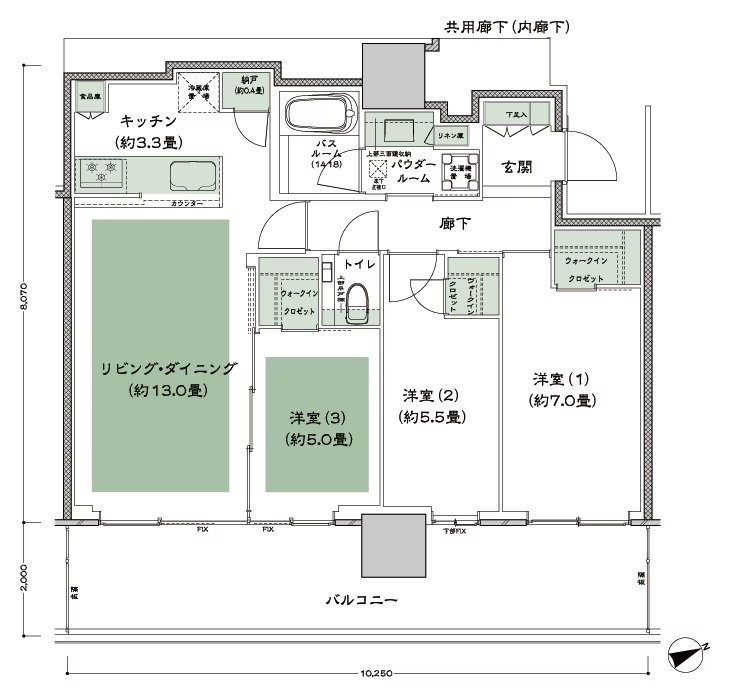 グランドシティタワー池袋 間取り SE-75B-標準 type