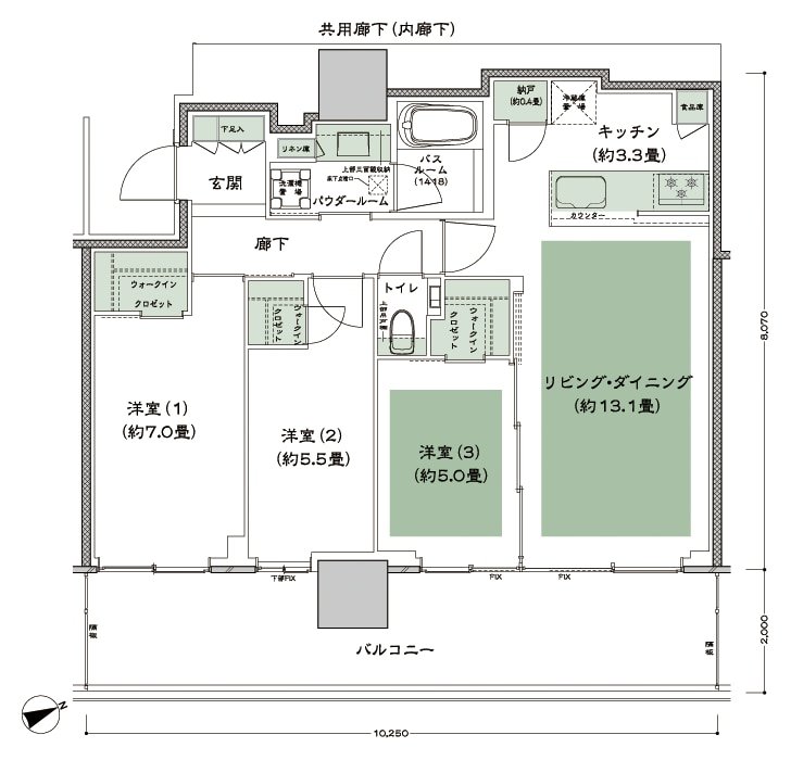 グランドシティタワー池袋 間取り SE-75C-標準 type