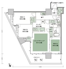 グランドシティタワー池袋 間取り W-70A-標準 type