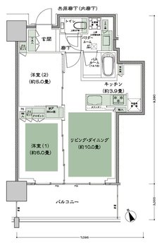 グランドシティタワー池袋 間取り SW-55M-標準 type