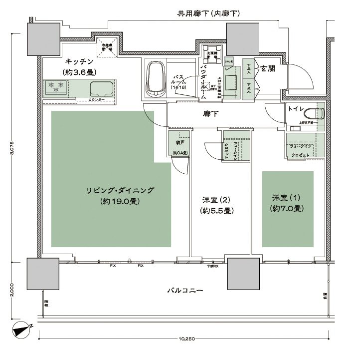 グランドシティタワー池袋 間取り SE-75A-LD拡大 type