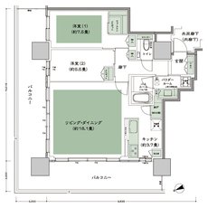 グランドシティタワー池袋 間取り N-80B-LD拡大 type
