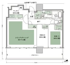 グランドシティタワー池袋 間取り NW-70E-LD拡大 type