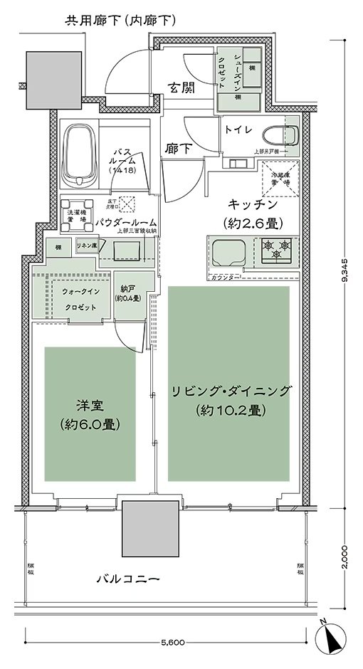 グランドシティタワー池袋 間取り SW-45B-標準 type