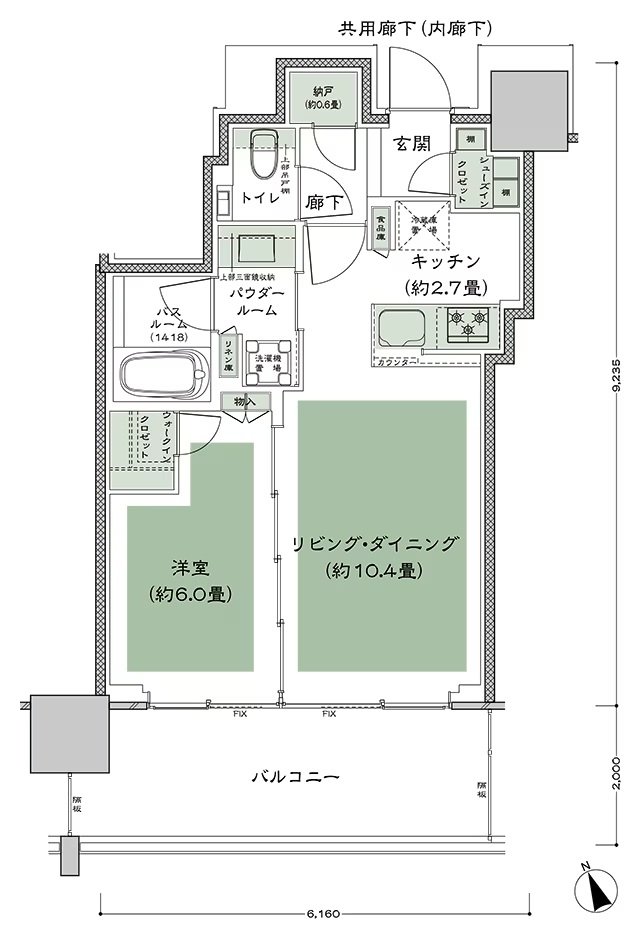 グランドシティタワー池袋 間取り SW-45A-標準 type