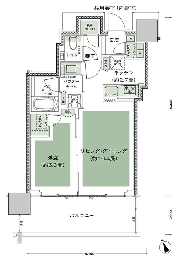 グランドシティタワー池袋 間取り SW-45A-標準 type