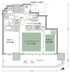 グランドシティタワー池袋 間取り NW-55J-標準 type