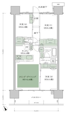 シティテラス南砂 間取り A8-標準 type