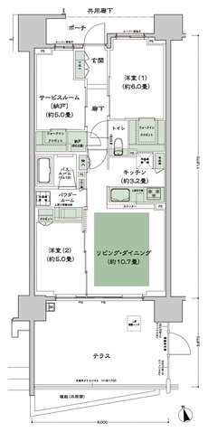 シティハウス西田辺 間取り Bt-標準 type