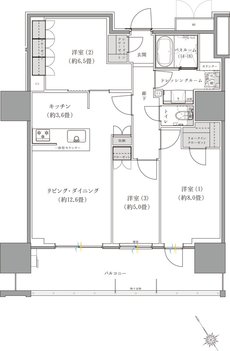 ザ・サーパスタワー新潟万代シテイ 間取り Gタイプ