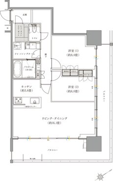 ザ・サーパスタワー新潟万代シテイ 間取り Oタイプ