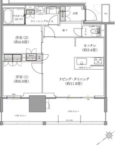 ザ・サーパスタワー新潟万代シテイ 間取り Bタイプ