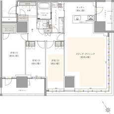 ザ・サーパスタワー新潟万代シテイ 間取り Kタイプ