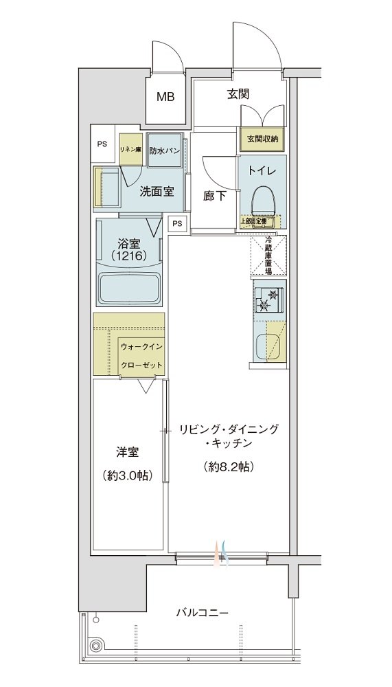 リベール博多駅前 間取り Aタイプ