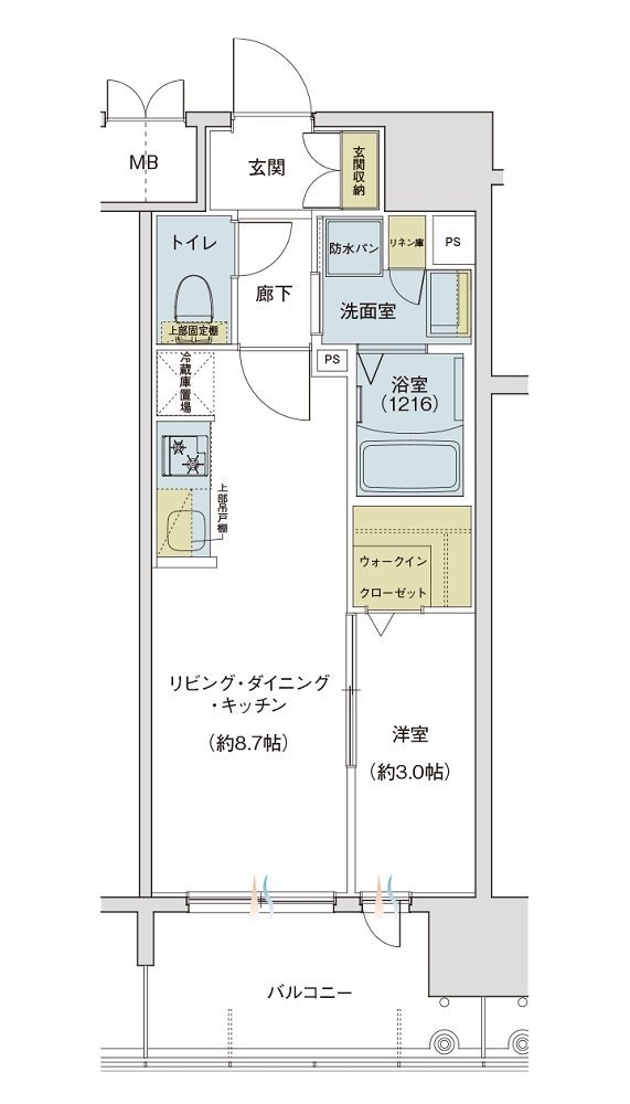 リベール博多駅前 間取り Cタイプ