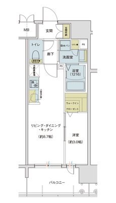 リベール博多駅前 間取り Cタイプ