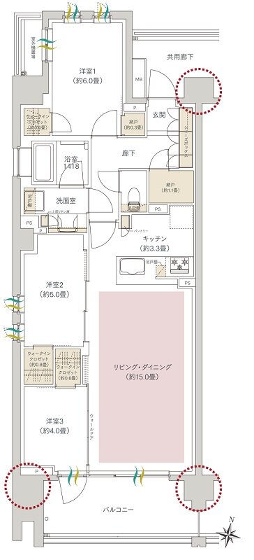 ヒルズグランデ稲毛 間取り A77Aタイプ
