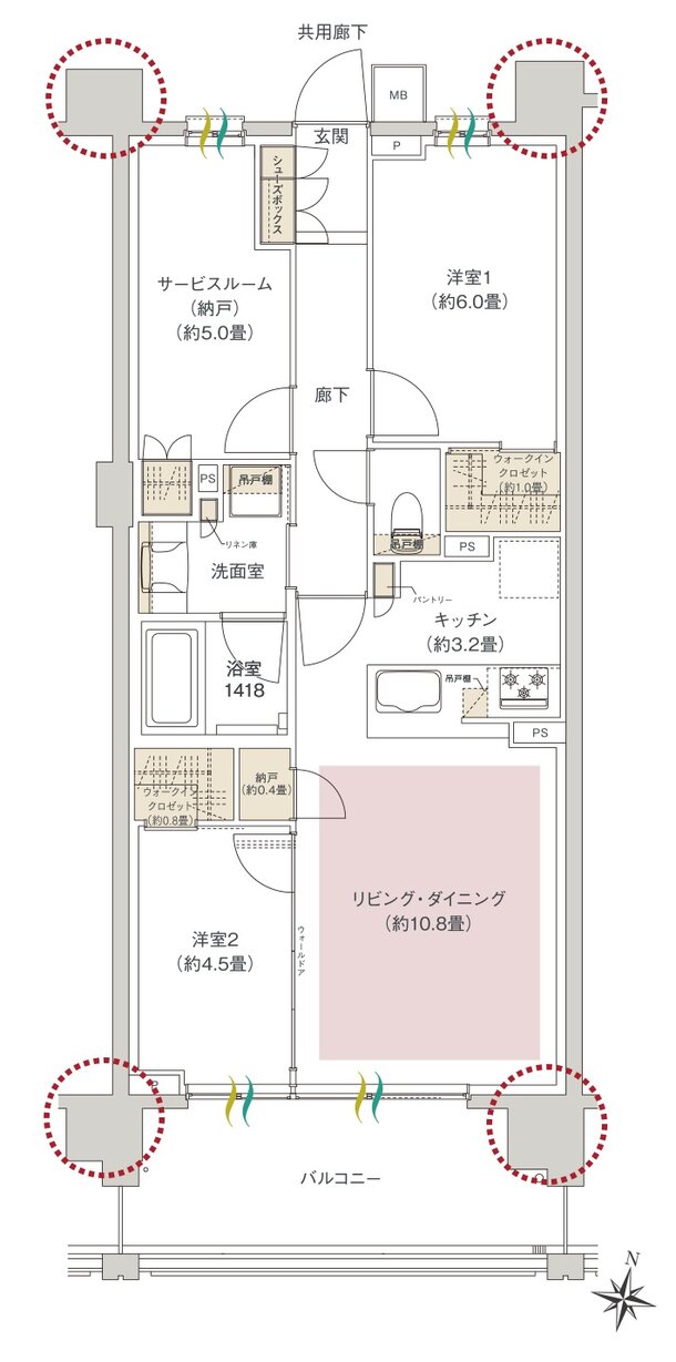 ヒルズグランデ稲毛 間取り A67B1タイプ