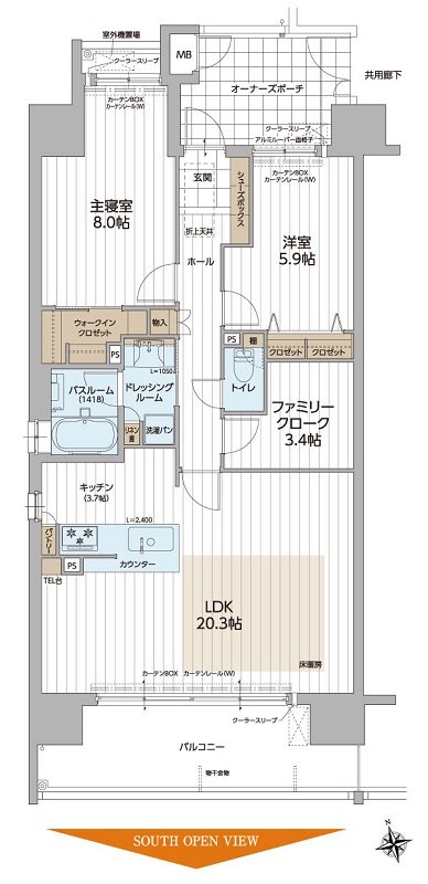 パレ・ロワイヤル元町 間取り A type