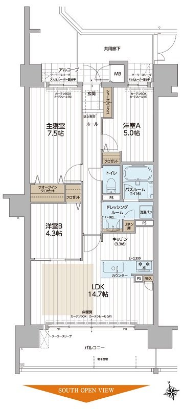 パレ・ロワイヤル元町 間取り C type