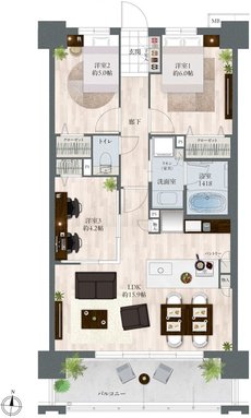レクシア柳丸レジアス 間取り C type