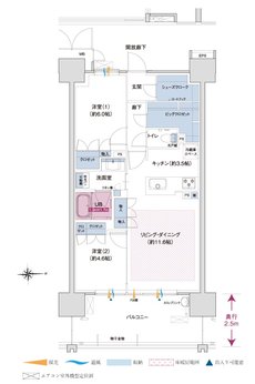 ポレスター今泉スカイテラス 間取り Bタイプ