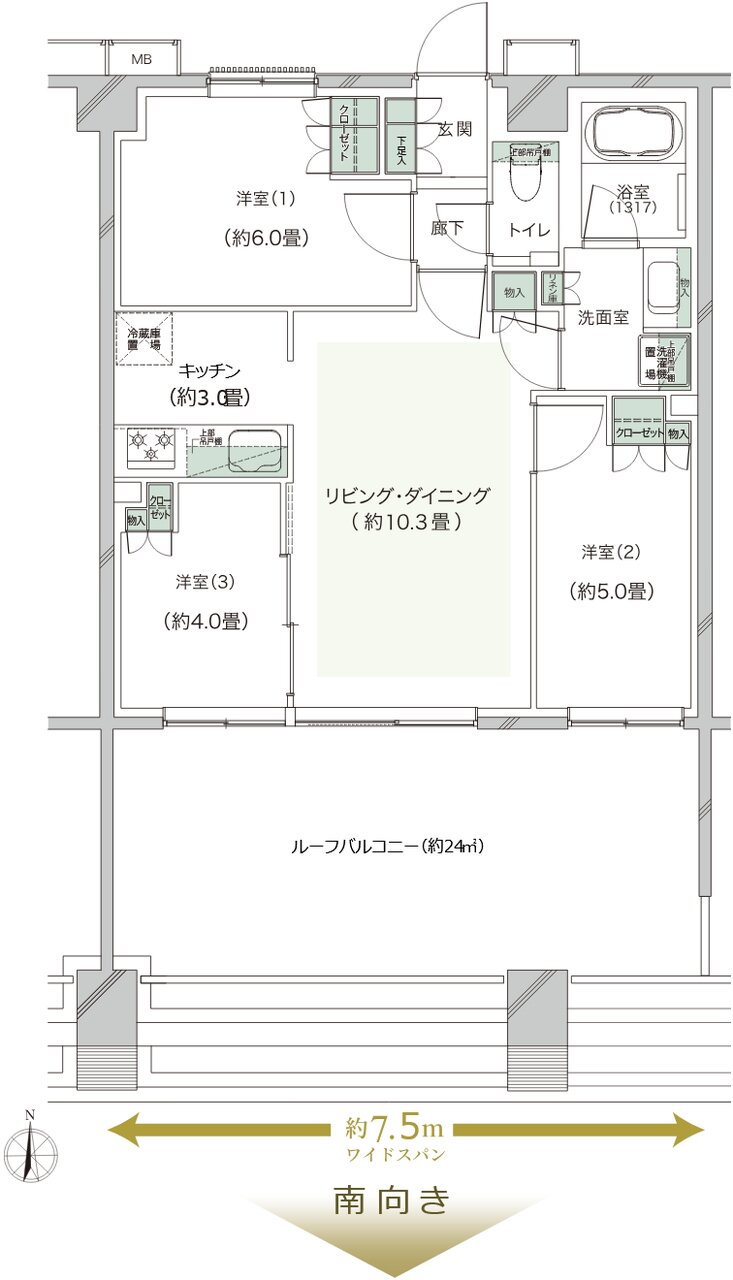 クレストラフィーネ新川崎 間取り Lr type