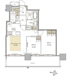 ザ・札幌タワーズ　ウエストタワー／イーストタワー 間取り EI TYPE（EAST TOWER）