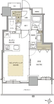 ザ・札幌タワーズ　ウエストタワー／イーストタワー 間取り EB TYPE（EAST TOWER）